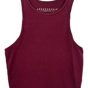 Aeropostale Women's Burgundy Crop Top